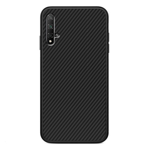 Silicone Candy Rubber TPU Twill Soft Case for Huawei Honor 20S Black