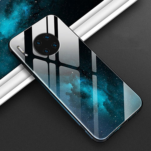 Silicone Frame Fashionable Pattern Mirror Case Cover C01 for Huawei Mate 30 Gray