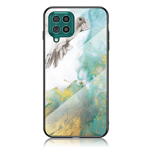 Silicone Frame Fashionable Pattern Mirror Case Cover for Samsung Galaxy M62 4G Green