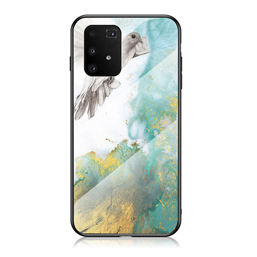 Silicone Frame Fashionable Pattern Mirror Case Cover for Samsung Galaxy S10 Lite Green