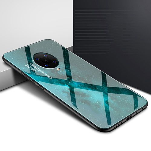 Silicone Frame Fashionable Pattern Mirror Case Cover for Xiaomi Poco F2 Pro Green
