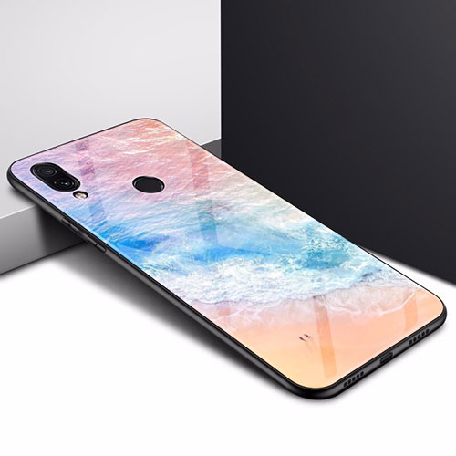 Silicone Frame Fashionable Pattern Mirror Case Cover for Xiaomi Redmi Note 7 Pro Colorful