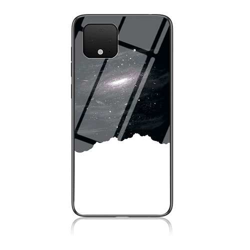 Silicone Frame Fashionable Pattern Mirror Case Cover LS1 for Google Pixel 4 Black