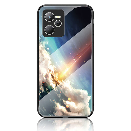 Silicone Frame Fashionable Pattern Mirror Case Cover LS2 for Realme C35 Mixed
