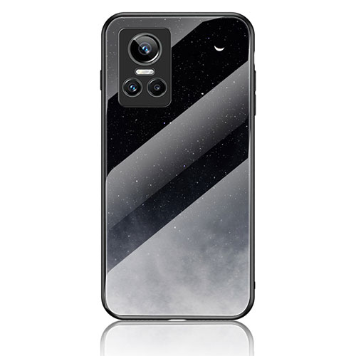 Silicone Frame Fashionable Pattern Mirror Case Cover LS2 for Realme GT Neo3 5G Gray