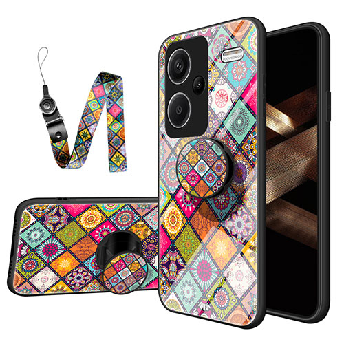 Silicone Frame Fashionable Pattern Mirror Case Cover LS3 for Xiaomi Redmi Note 13 Pro+ Plus 5G Colorful