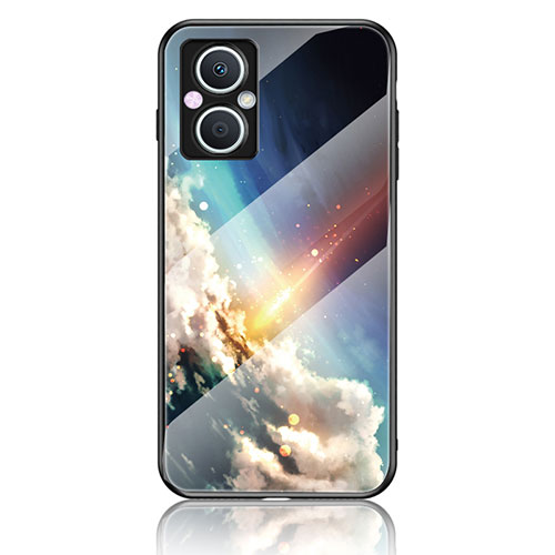 Silicone Frame Fashionable Pattern Mirror Case Cover LS4 for Oppo Reno7 Z 5G Mixed