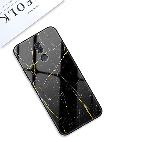 Silicone Frame Fashionable Pattern Mirror Case Cover S01 for Huawei Mate 20 Lite Black