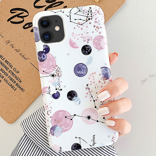 Silicone Frame Fashionable Pattern Mirror Case for Apple iPhone 11 Mixed