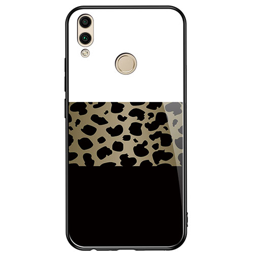 Silicone Frame Fashionable Pattern Mirror Case for Huawei Honor 8X Black