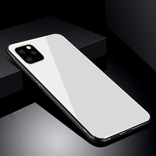 Silicone Frame Mirror Case Cover for Apple iPhone 11 Pro White