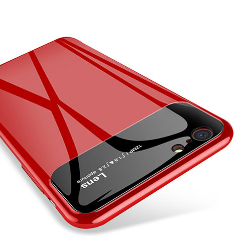 Silicone Frame Mirror Case Cover for Apple iPhone 6S Red