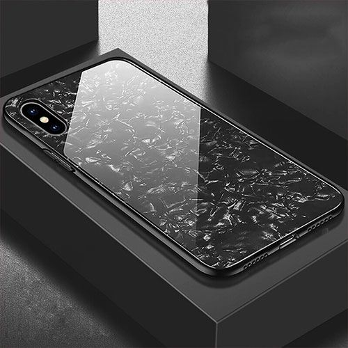 Silicone Frame Mirror Case Cover for Apple iPhone Xs Max Black