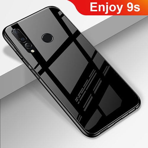 Silicone Frame Mirror Case Cover for Huawei Enjoy 9s Black