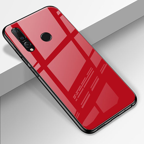 Silicone Frame Mirror Case Cover for Huawei Enjoy 9s Red