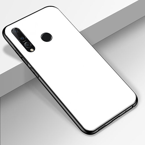 Silicone Frame Mirror Case Cover for Huawei Enjoy 9s White
