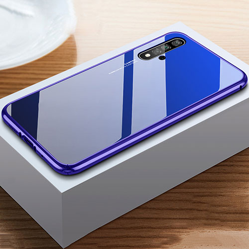 Silicone Frame Mirror Case Cover for Huawei Honor 20 Blue