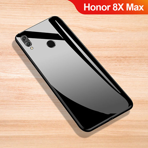 Silicone Frame Mirror Case Cover for Huawei Honor 8X Max Black