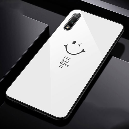 Silicone Frame Mirror Case Cover for Huawei Honor 9X White
