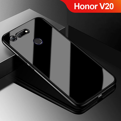 Silicone Frame Mirror Case Cover for Huawei Honor V20 Black