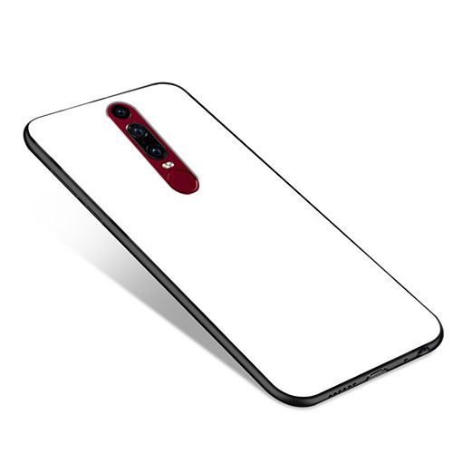 Silicone Frame Mirror Case Cover for Huawei Mate RS White