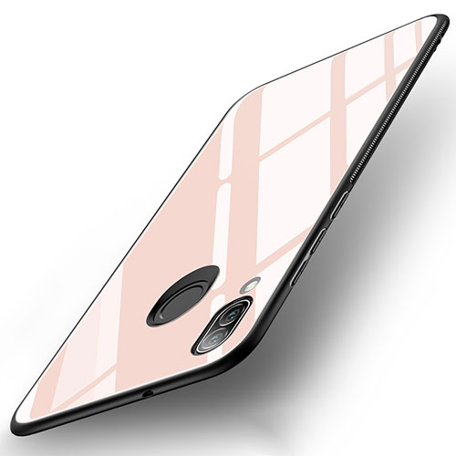 Silicone Frame Mirror Case Cover for Huawei Nova 3e Rose Gold
