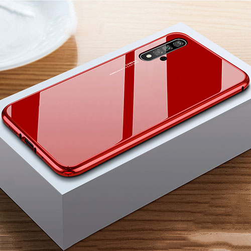 Silicone Frame Mirror Case Cover for Huawei Nova 5T Red