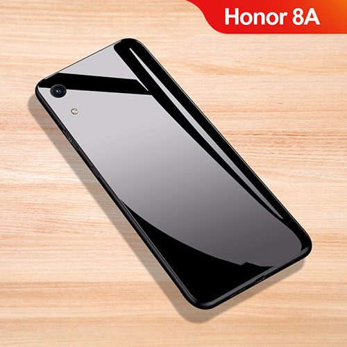 Silicone Frame Mirror Case Cover for Huawei Y6 Pro (2019) Black