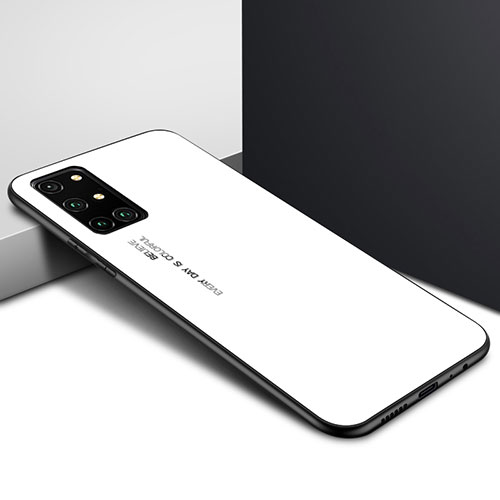 Silicone Frame Mirror Case Cover for OnePlus 8T 5G White