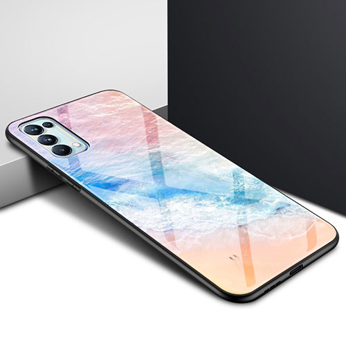 Silicone Frame Mirror Case Cover for Oppo Find X3 Lite 5G Colorful