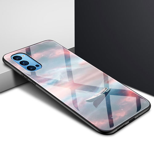 Silicone Frame Mirror Case Cover for Oppo Reno4 Pro 5G Mixed