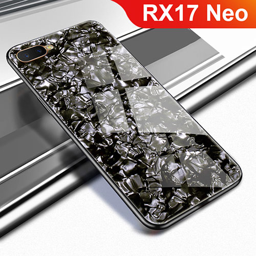 Silicone Frame Mirror Case Cover for Oppo RX17 Neo Black