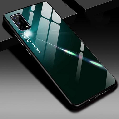 Silicone Frame Mirror Case Cover for Realme V5 5G Midnight Green