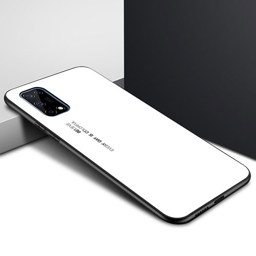 Silicone Frame Mirror Case Cover for Realme X7 Pro 5G White