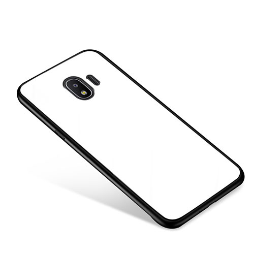 Silicone Frame Mirror Case Cover for Samsung Galaxy Grand Prime Pro (2018) White