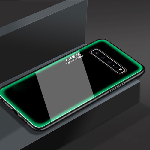 Silicone Frame Mirror Case Cover for Samsung Galaxy S10 5G SM-G977B Green