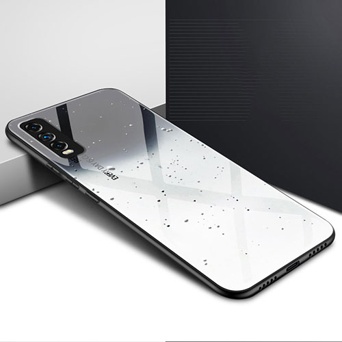 Silicone Frame Mirror Case Cover for Vivo Y30 Gray