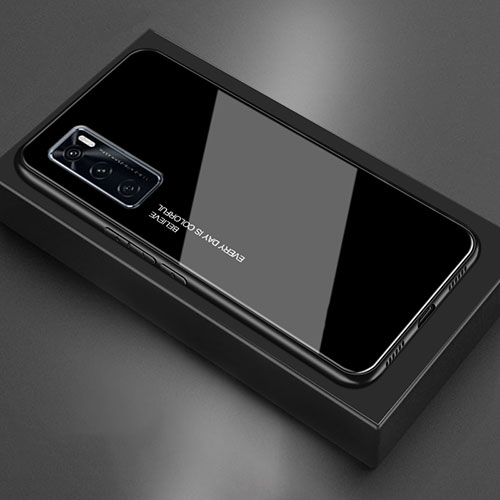 Silicone Frame Mirror Case Cover for Vivo Y70 (2020) Black