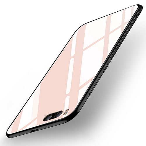 Silicone Frame Mirror Case Cover for Xiaomi Mi 6 Rose Gold