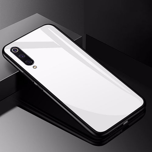 Silicone Frame Mirror Case Cover for Xiaomi Mi 9 Pro White