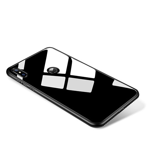 Silicone Frame Mirror Case Cover for Xiaomi Mi Mix 2S Black