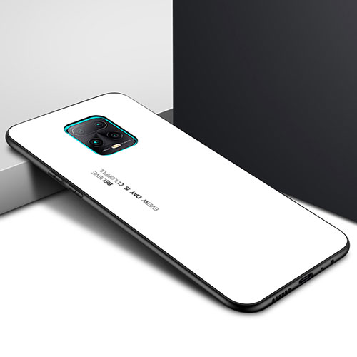 Silicone Frame Mirror Case Cover for Xiaomi Redmi 10X 5G White