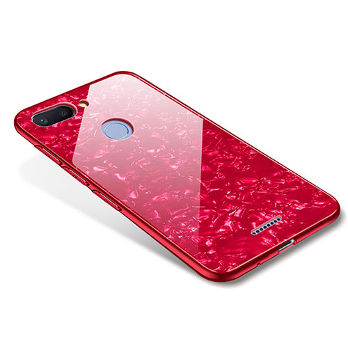 Silicone Frame Mirror Case Cover for Xiaomi Redmi 6 Red
