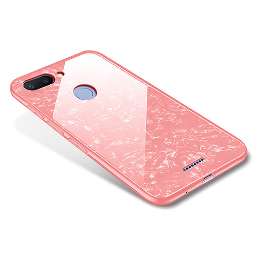 Silicone Frame Mirror Case Cover for Xiaomi Redmi 6 Rose Gold