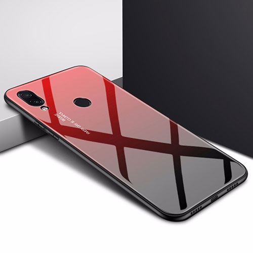 Silicone Frame Mirror Case Cover for Xiaomi Redmi 7 Red