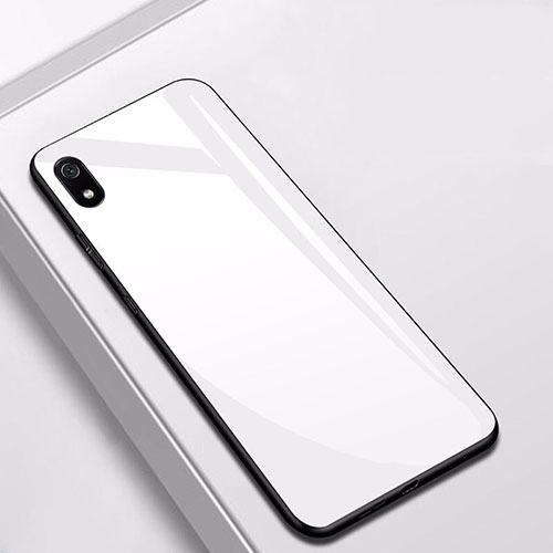 Silicone Frame Mirror Case Cover for Xiaomi Redmi 7A White