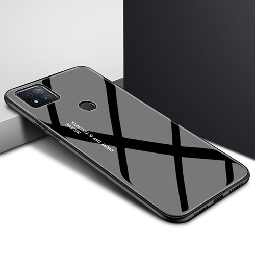 Silicone Frame Mirror Case Cover for Xiaomi Redmi 9 India Black