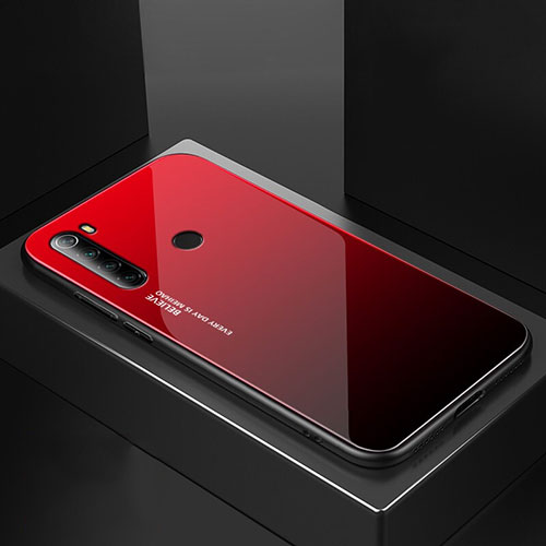 Silicone Frame Mirror Case Cover for Xiaomi Redmi Note 8 Red