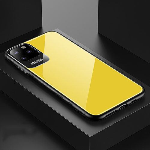 Silicone Frame Mirror Case Cover G02 for Apple iPhone 11 Pro Yellow