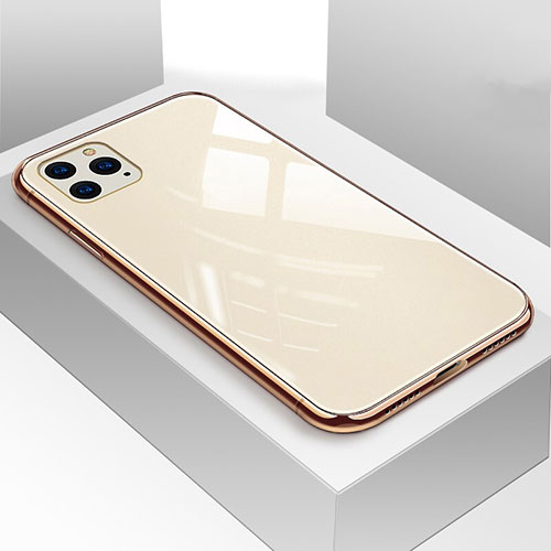 Silicone Frame Mirror Case Cover M01 for Apple iPhone 11 Pro Gold